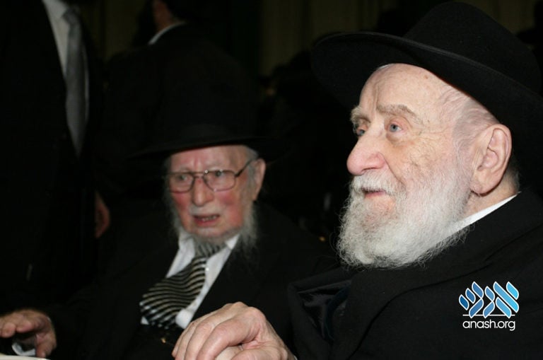 With his friend and colleague Reb Hershel Kotlarsky