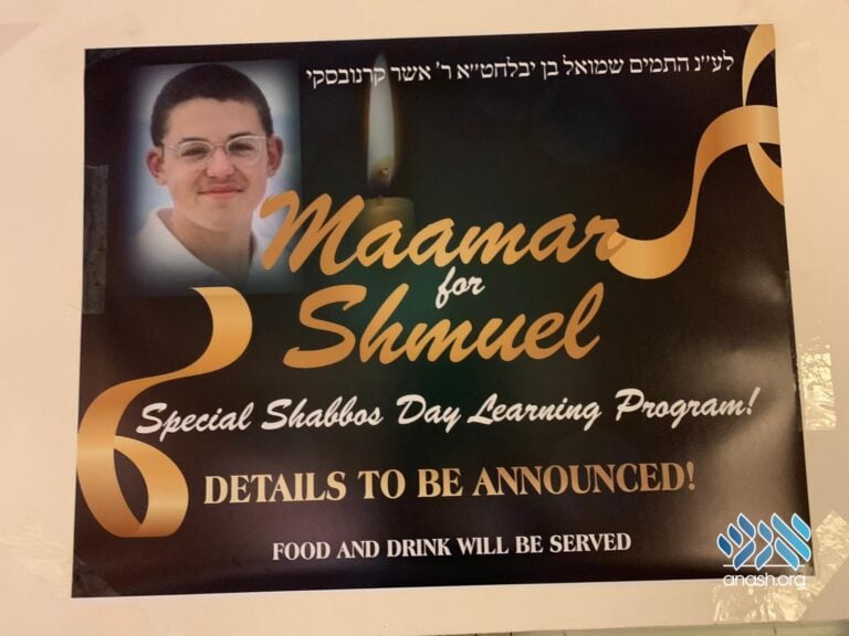 Ma’amorim Learned in Friend’s Memory