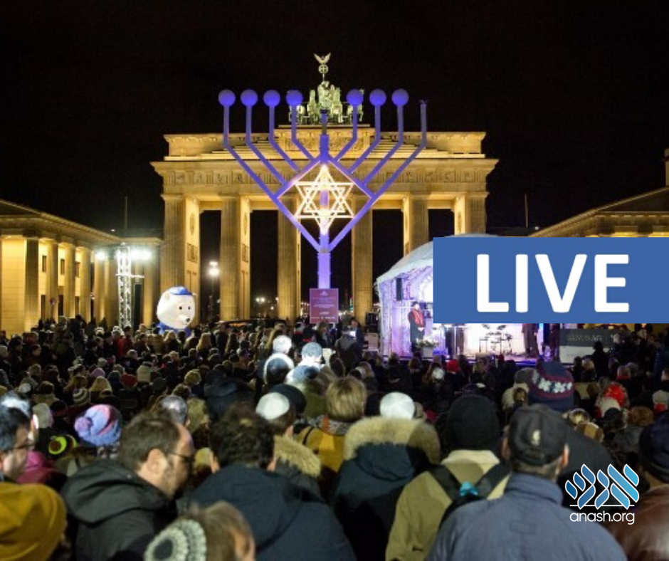 Watch Live Menorah Lighting at Germany's Brandenburg Gate