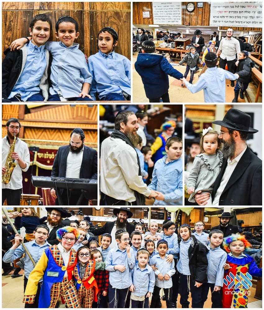 Kids Celebrate Purim Katan With Music and Dancing