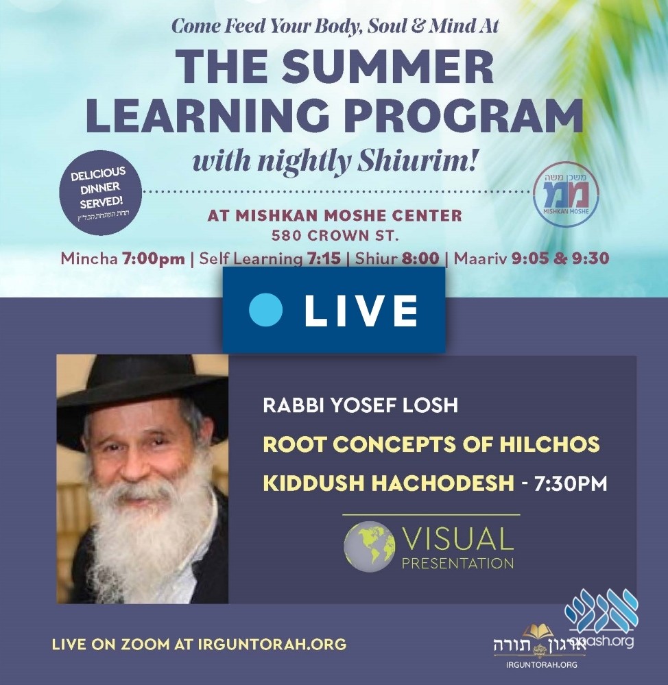 Live Root Concepts of Hilchos Kiddush Hachodesh