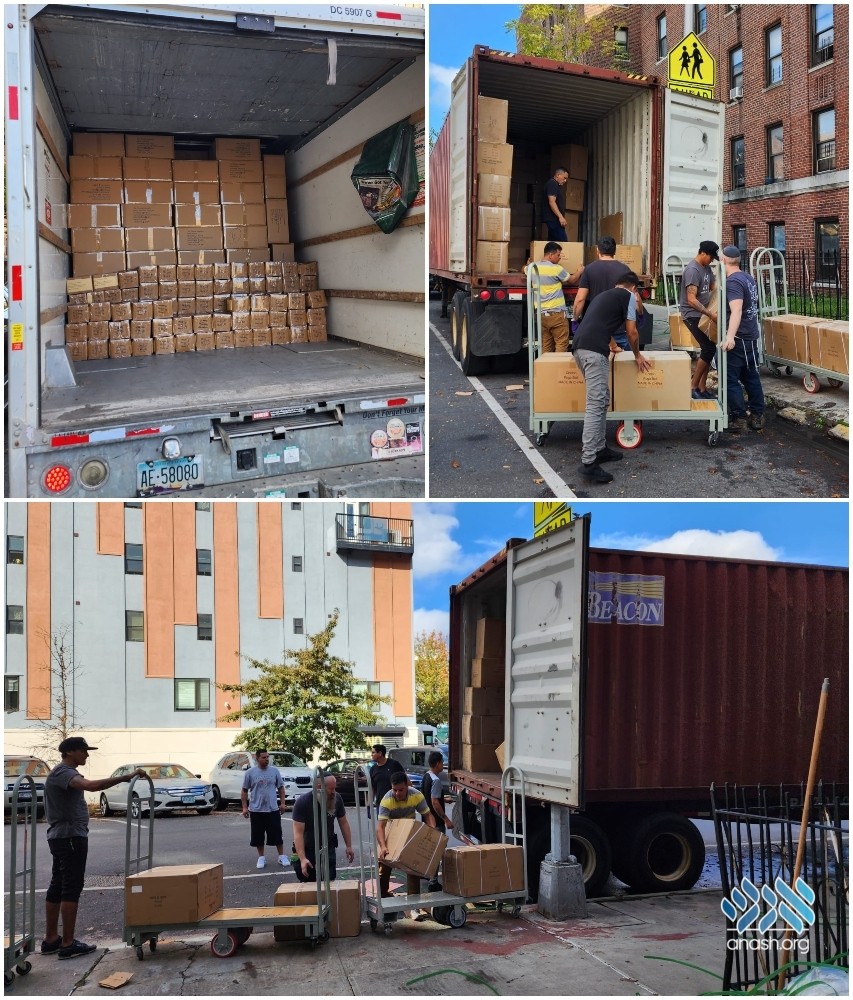 Shipping Container Full of Tzivos Hashem Prizes Arrives in New York