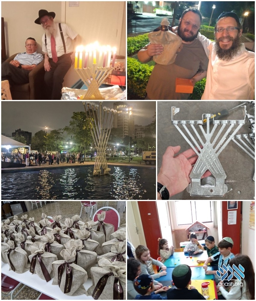 Replica of City’s Giant Menorah Radiates In Jewish Homes