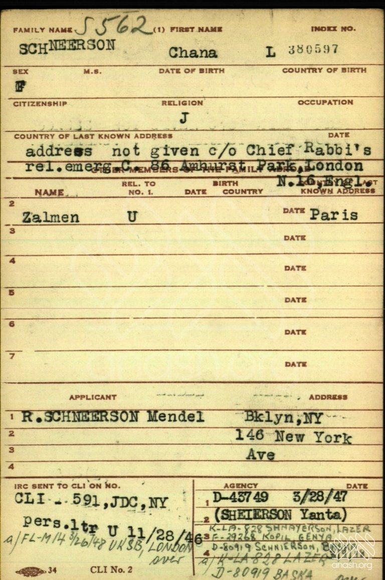 Rare Documents Shed Light on Rebbetzin Chana’s Life